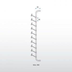 Barra Acrílica U / Con 2 codos