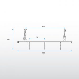 Barra Horizontal Aluminio / 3 piezas