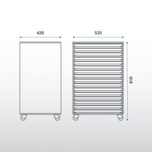 Mueble Cajonero / 18 piezas