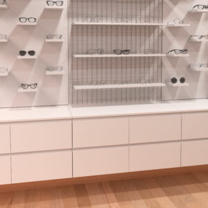 MODULO DE MELAMINA PARED CON 4 CAJONES